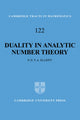Book cover of: Duality in Analytic Number Theory. By: Peter D. T. A. Elliott