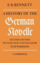 Book cover of: History of the German Novelle. By: E. K. Bennett