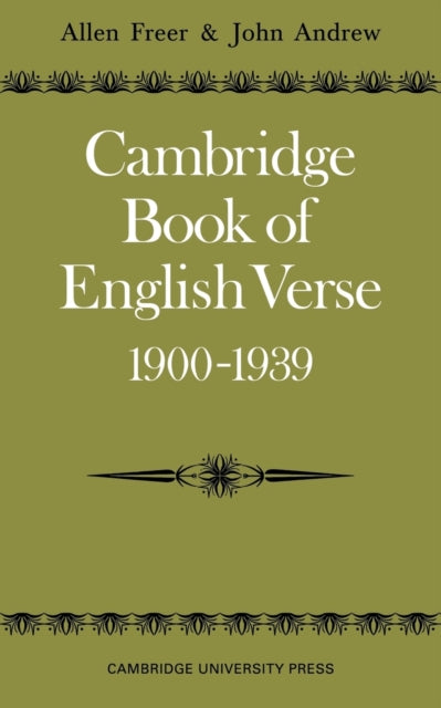 Cambridge Book of English Verse 1900–1939