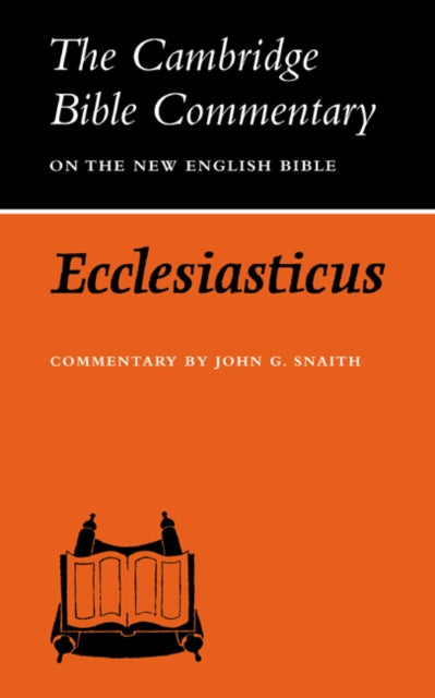 Book cover of: Ecclesiasticus or the Wisdom of Jesus, Son of Sirach
