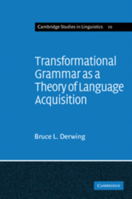 Book cover of: Transformational Grammar as a Theory of Language Acquisition