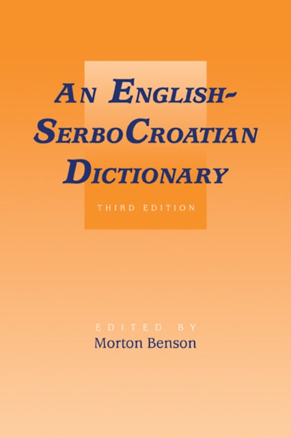 Book cover of: English-SerboCroatian Dictionary. By: Morton Benson