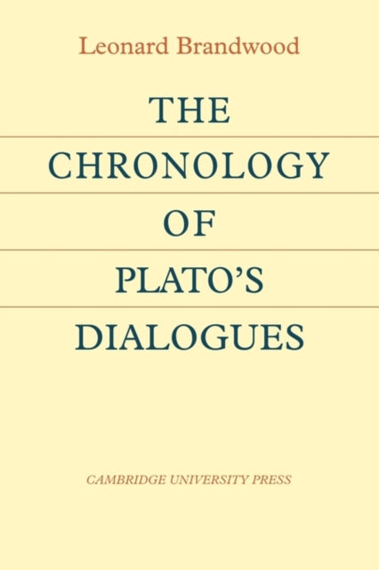Book cover of: Chronology of Plato's Dialogues. By: Leonard Brandwood
