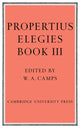 Book cover of: Elegies Bk 3 Camps. By: Sextus Propertius