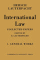 Book cover of: International Law: Volume 1, The General Works. By: Hersch Lauterpacht