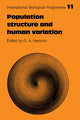 Book cover of: Population Structure and Human Variation. By: G. A. Harrison