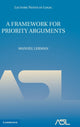 Book cover of: Framework for Priority Arguments. By: M. Lerman