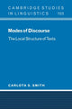 Book cover of: Modes of Discourse. By: Carlota S. Smith