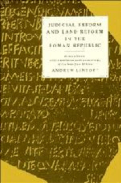Book cover of: Judicial Reform and Land Reform in the Roman Republic. By: Andrew William Lintott