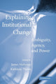 Book cover of: Explaining Institutional Change