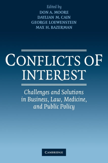 Book cover of: Conflicts of Interest. By: Don A. Moore