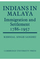 Book cover of: Indians in Malaya. By: Kernial Singh Sandhu