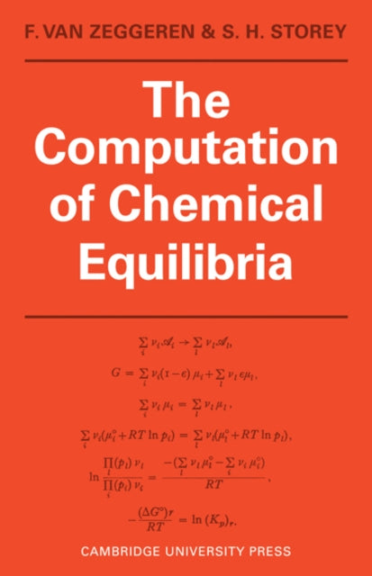 Book cover of: Computation of Chemical Equilibria. By: F. Van Zeggeren