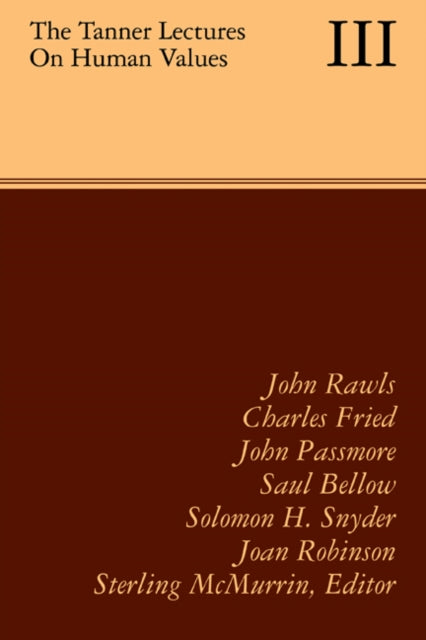 Book cover of: Tanner Lectures on Human Values. By: Sterling M. McMurrin