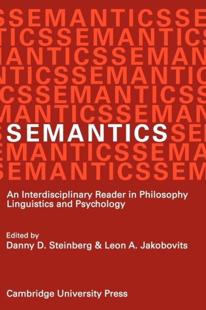 Book cover of: Semantics. By: Danny D. Steinberg