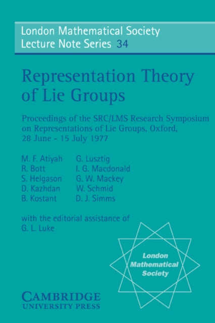 Book cover of: Representation Theory of Lie Groups. By: M. F. Atiyah