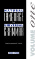 Book cover of: Natural Language and Universal Grammar: Volume 1