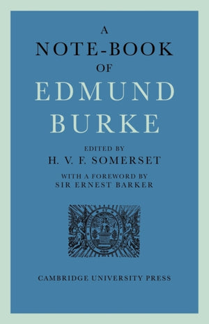 Note-Book of Edmund Burke