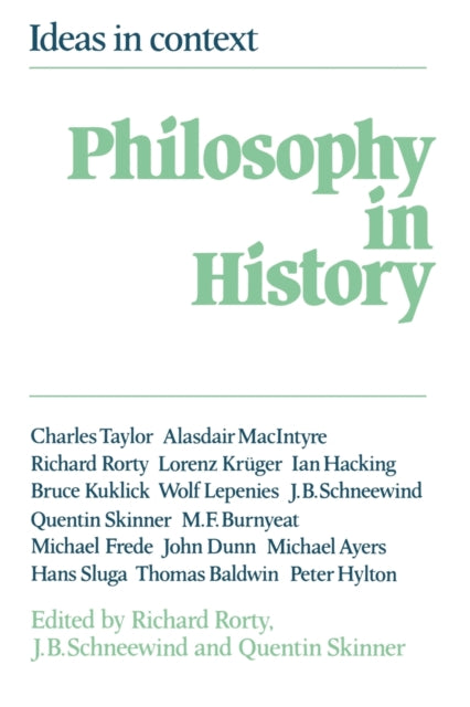 Book cover of: Philosophy in History