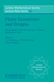 Book cover of: Finite Geometries and Designs