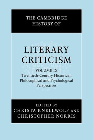 The Cambridge History of Literary Criticism