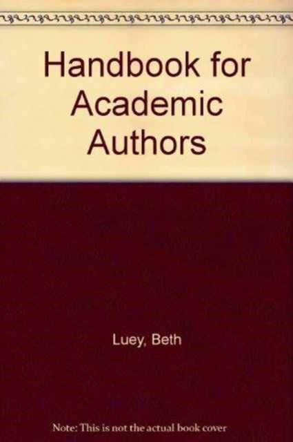 Book cover of: Handbook for Academic Authors