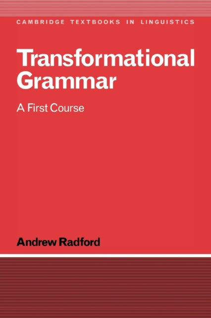 Book cover of: Transformational Grammar. By: Andrew Radford