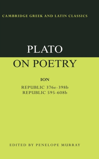 Book cover of: Plato on Poetry