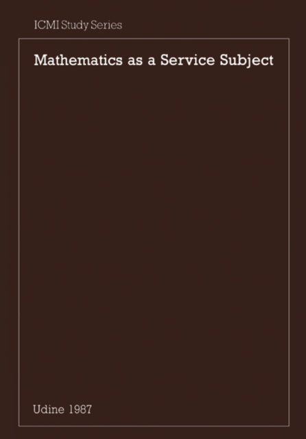 Book cover of: Mathematics as a Service Subject