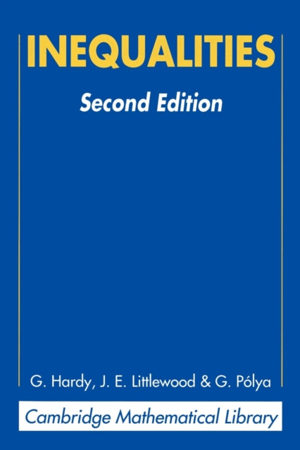 Book cover of: Inequalities. By: G. H. Hardy