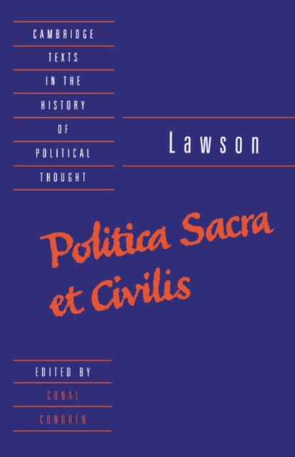 Book cover of: Lawson: Politica sacra et civilis. By: George Lawson