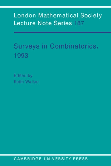 Book cover of: Surveys in Combinatorics, 1993. By: K. Walker