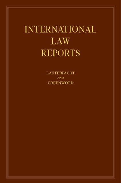 Book cover of: International Law Reports