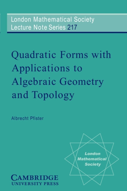 Book cover of: Quadratic Forms with Applications to Algebraic Geometry and Topology