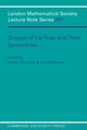Book cover of: Groups of Lie Type and their Geometries