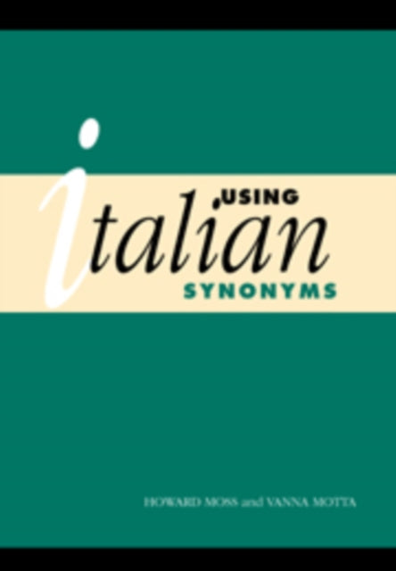 Book cover of: Using Italian Synonyms