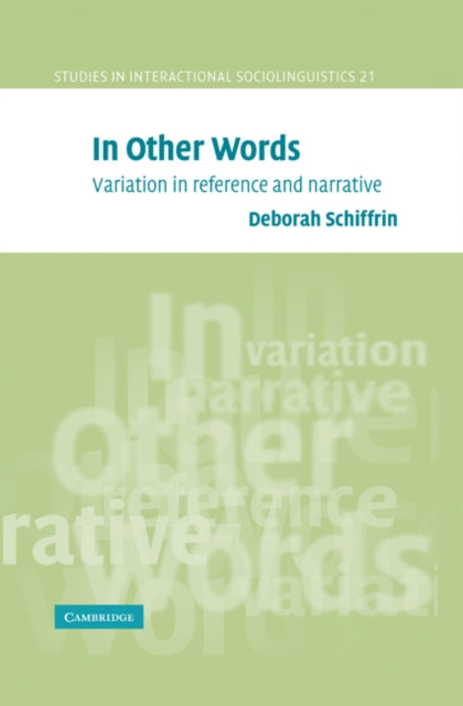 Book cover of: In Other Words. By: Deborah Schiffrin