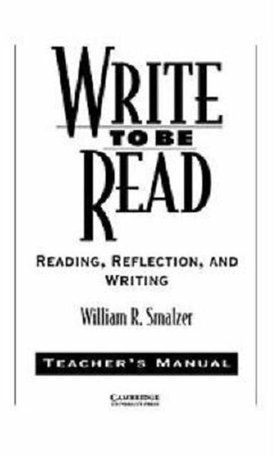 Book cover of: Write to Be Read. By: William R. Smalzer