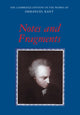 Book cover of: Notes and Fragments. By: Immanuel Kant