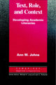Book cover of: Text, Role and Context