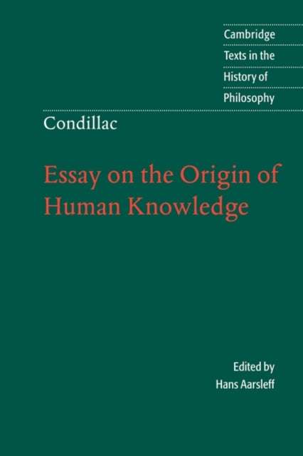 Book cover of: Condillac: Essay on the Origin of Human Knowledge