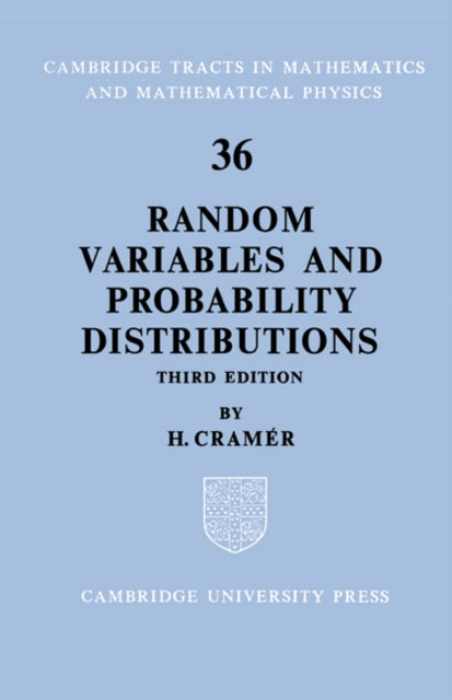 Book cover of: Random Variables and Probability Distributions. By: H. Cramer
