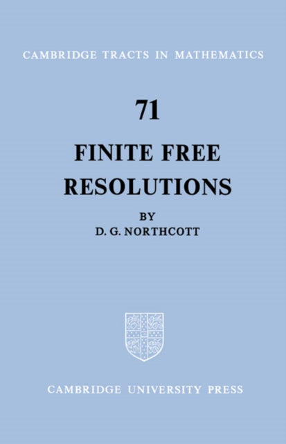 Book cover of: Finite Free Resolutions. By: D. G. Northcott