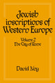 Book cover of: Jewish Inscriptions of Western Europe: Volume 2, The City of Rome