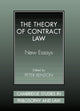 Book cover of: Theory of Contract Law. By: Peter Benson