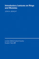 Book cover of: Introductory Lectures on Rings and Modules