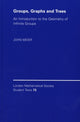 Book cover of: Groups, Graphs and Trees. By: John Meier