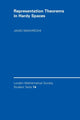 Book cover of: Representation Theorems in Hardy Spaces. By: Javad Mashreghi