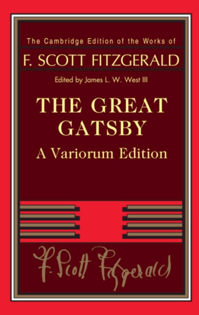 Book cover of: Great Gatsby – Variorum Edition. By: F. Scott Fitzgerald