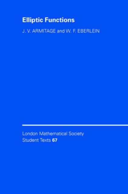 Book cover of: Elliptic Functions. By: J. V. Armitage